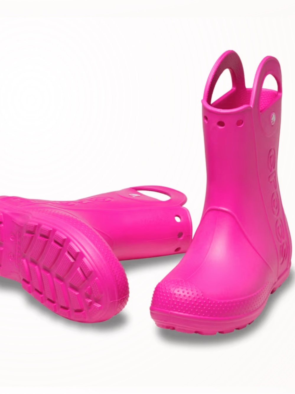CROCS Bright Pink Kids' Handle-It Rain Boot